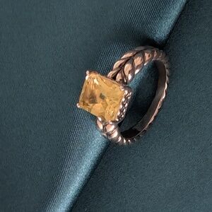 JAI John Hardy Sterling Silver and Lemon Quartz Gemstone Ring